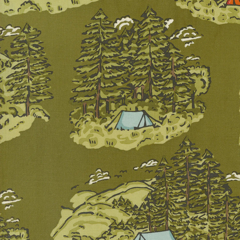 Moda Fabrics - The Great Outdoors, Forest || SOLD BY THE HALF YARD