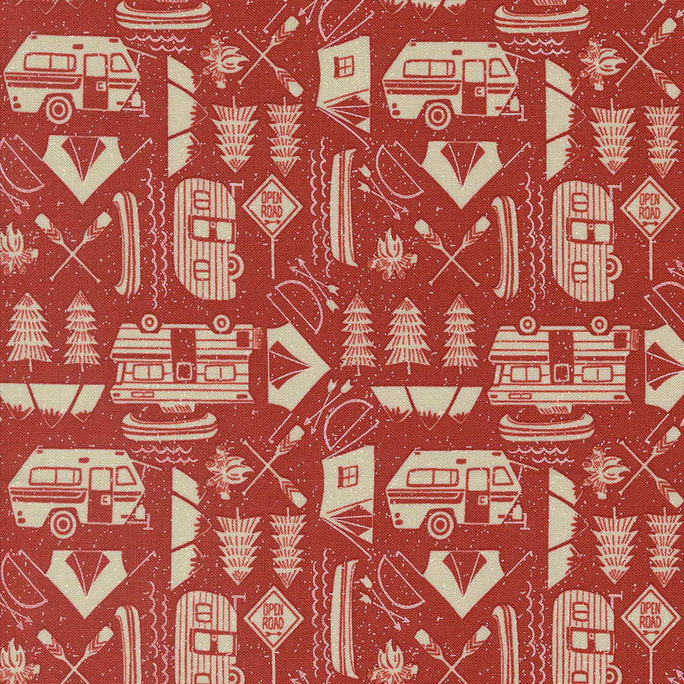 Moda Fabrics - The Great Outdoors, Fire || SOLD BY THE HALF YARD