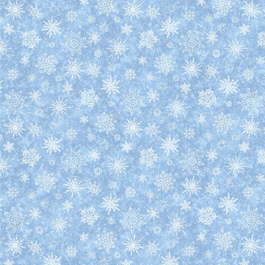 Northcott Fabrics - All That Glitters, Snowflakes, Pale Blue || SOLD BY THE HALF YARD
