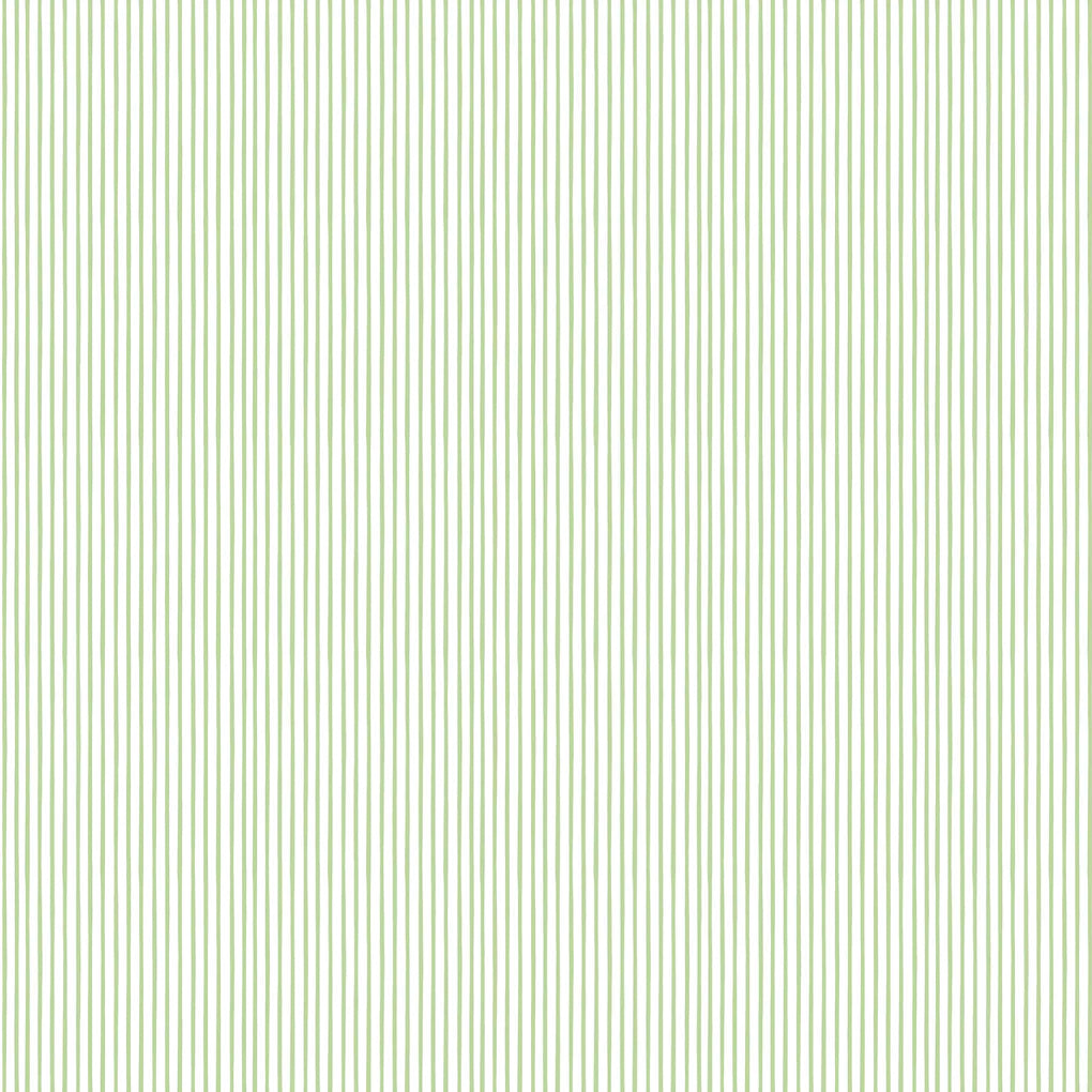 Northcott Fabrics - Quack Quack Moo, Stripes, Green/White || SOLD BY THE HALF YARD