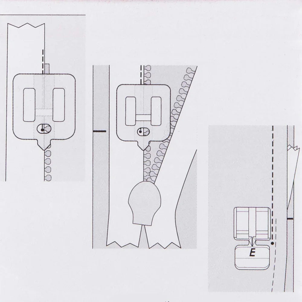 Husqvarna Viking - Clear Invisible Zipper Foot #413286545