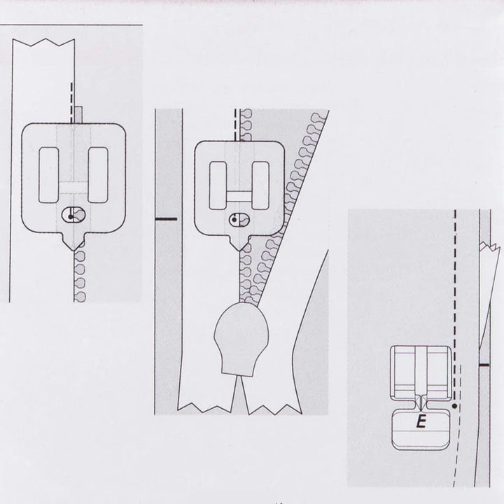 Husqvarna Viking - Clear Invisible Zipper Foot #413286545