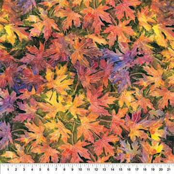 Northcott Fabrics - Forage & Fodder, Maples, Pumpkin || SOLD BY THE HALF YARD