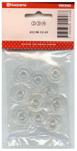 Husqvarna Viking Clear Bobbins 10-Pack #412061245