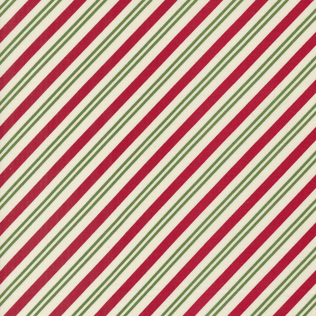 Moda Farbics - Once Upon A Christmas, Peppermint Stick Stripes || SOLD BY THE HALF YARD