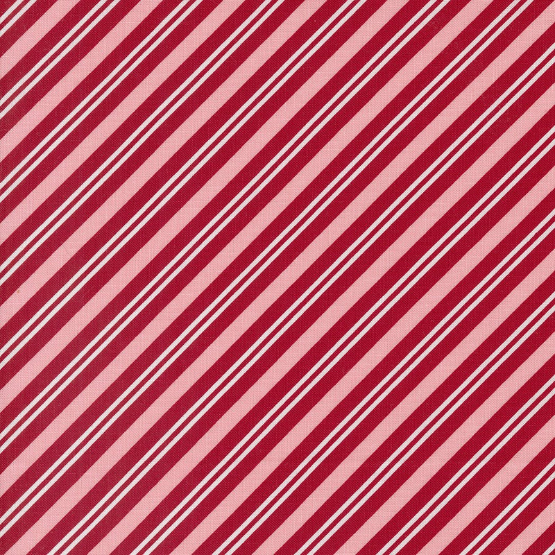 Moda Fabrics - Once Upon A Christmas, Peppermint Stick Stripes, Red || SOLD BY THE HALF YARD