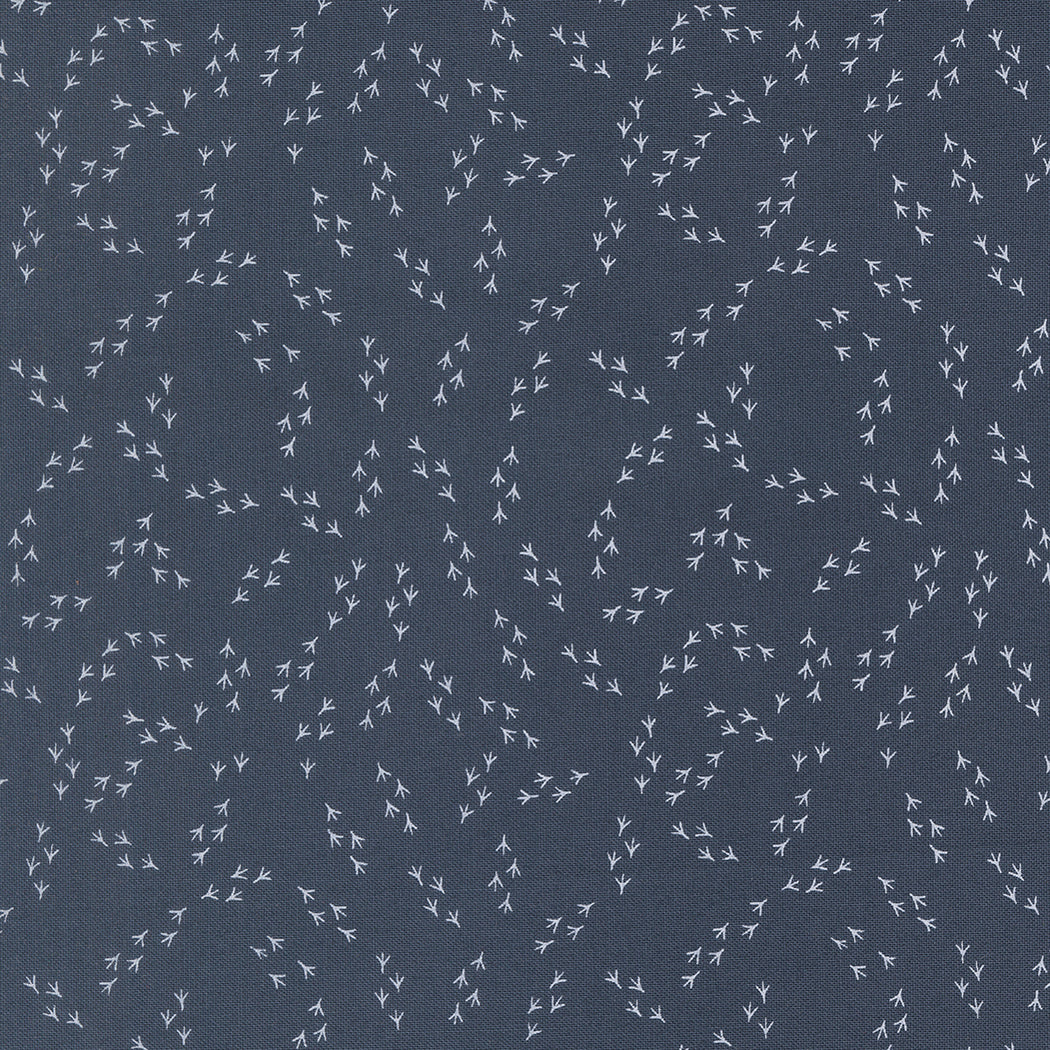 Moda Fabrics - The Henhouse, Chicken Feet Blenders, Denim || SOLD BY THE HALF YARD