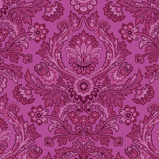 Andover Fabrics - Moonlight Roses, Mirrored Medallion, Pink || SOLD BY THE HALF YARD
