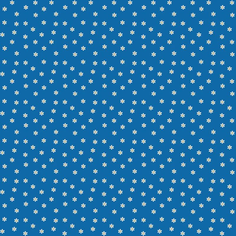 Riley Blake Designs - Summer's in Town, Daisies Blue || SOLD BY THE HALF YARD