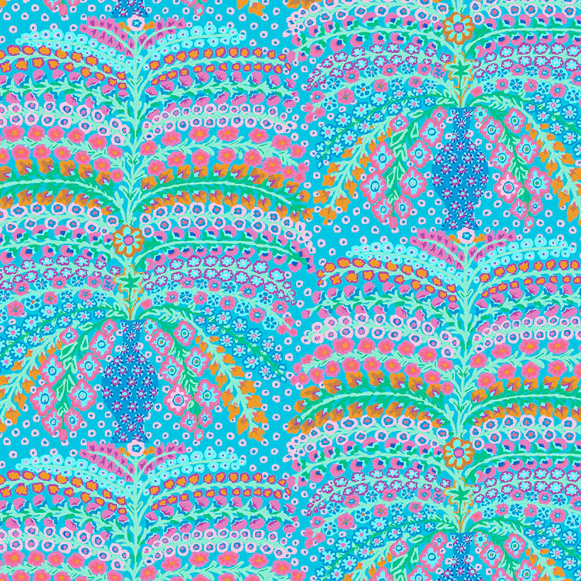 Free Spirit Fabrics - Kaffe Fassett Collective 85 & Fabulous, Persian Vase, Duck Egg || SOLD BY THE HALF YARD