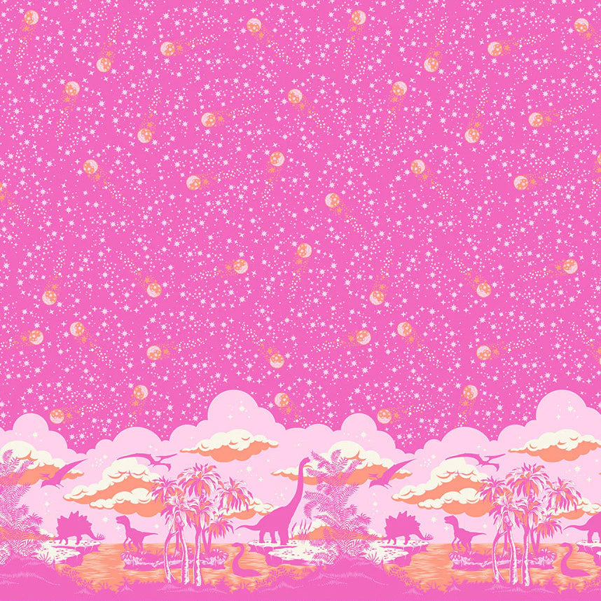 Free Spirit Fabrics - Tula Pink, ROAR!, Meteor Showers, Blush || SOLD BY THE HALF YARD