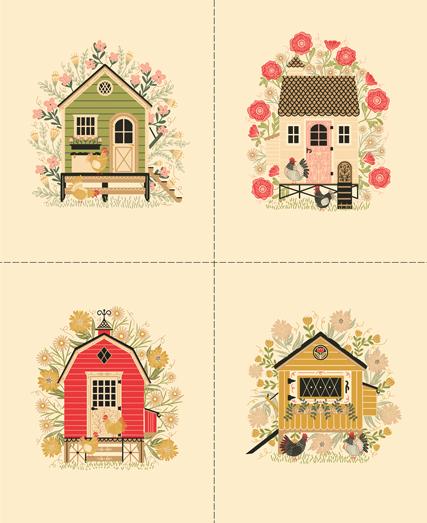 Moda Fabrics - The Henhouse Panel 36" x 44"