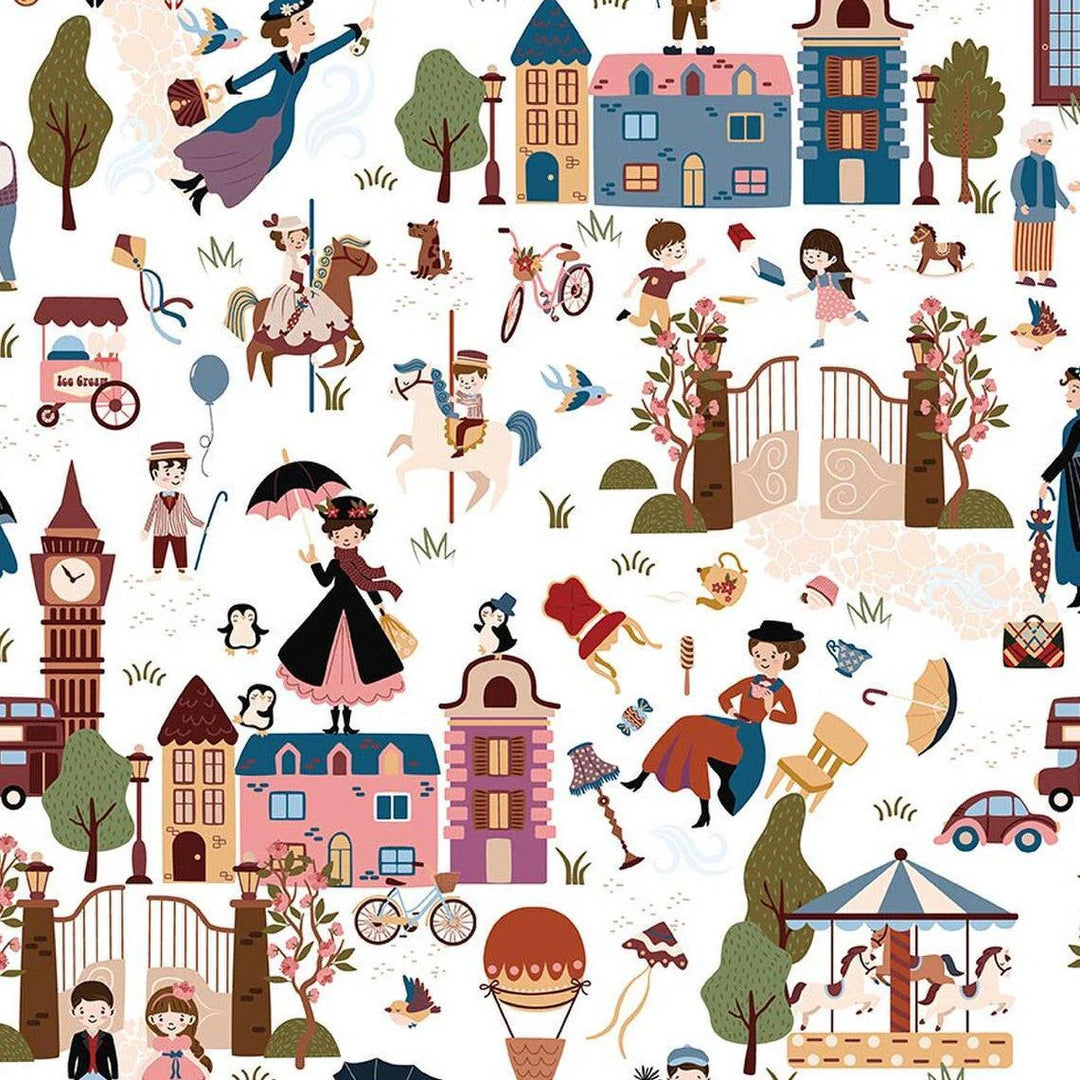 Riley Blake Designs - A Spoonful of Sugar, Cherry Tree Lane, Cloud || SOLD BY THE HALF YARD