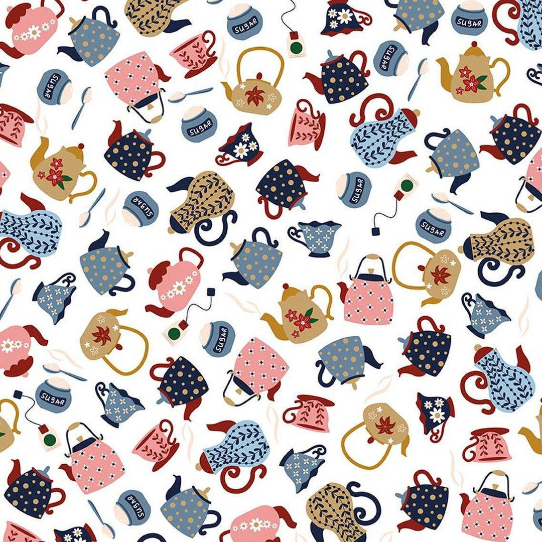 Riley Blake Designs - A Spoonful of Sugar, Tea and Sugar, Cloud || SOLD BY THE HALF YARD