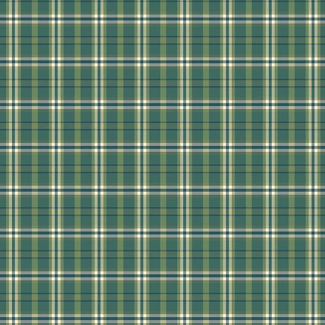 Riley Blake Designs - A Spoonful of Sugar, Plaid Poppins, Grass || SOLD BY THE HALF YARD