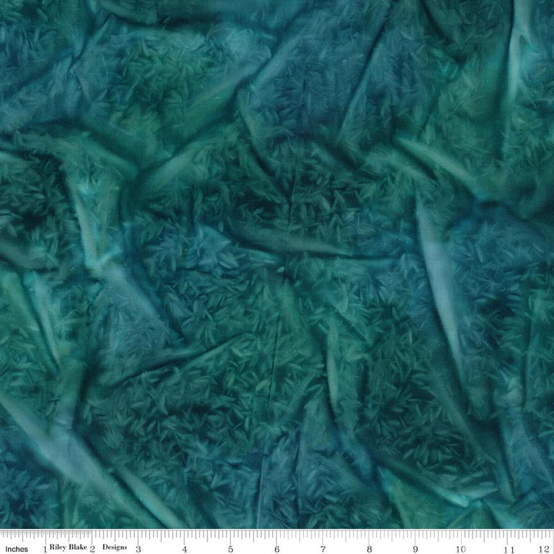 Riley Blake Designs - Expressions Batiks, Express Yourself! Jasmine, Teal Waterfall || SOLD BY THE HALF YARD