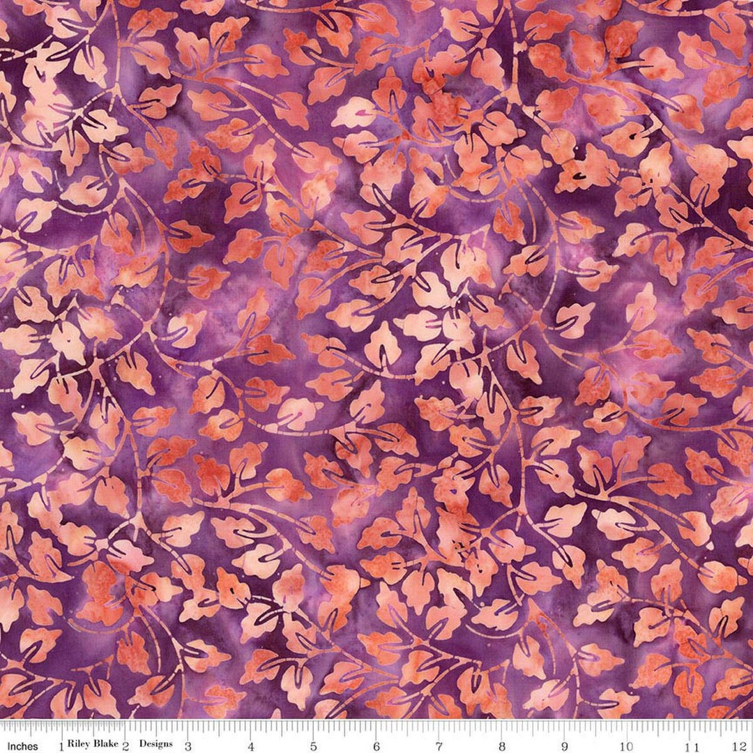 Riley Blake Designs - Expressions Batiks, Wildflowers, Lollipop || SOLD BY THE HALF YARD