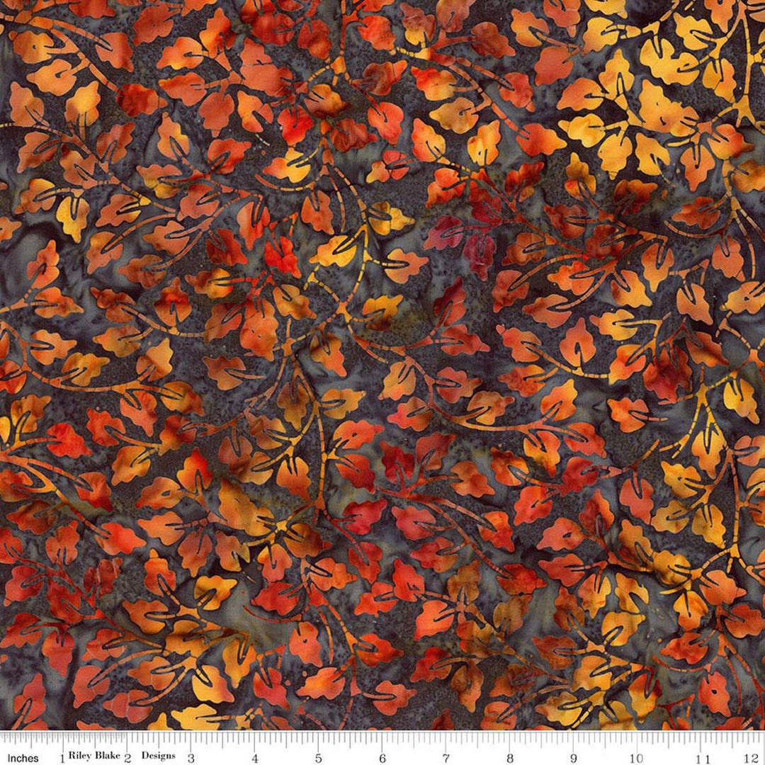 Riley Blake Designs - Expressions Batiks, Wildflowers, Autumn Leaves || SOLD BY THE HALF YARD