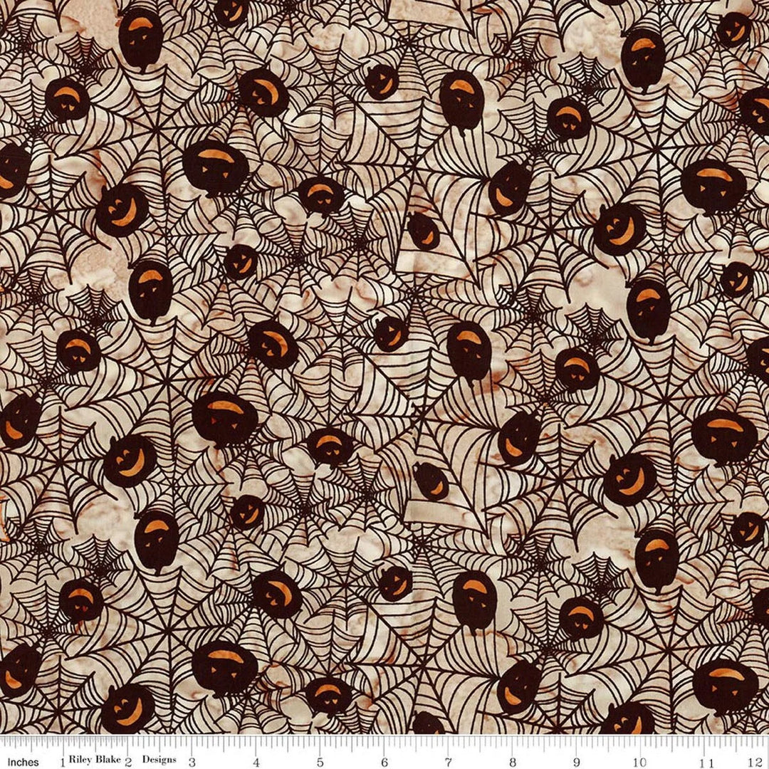 Riley Blake Designs - Whispering Hallows, Mocha Me Crazy || SOLD BY THE HALF YARD