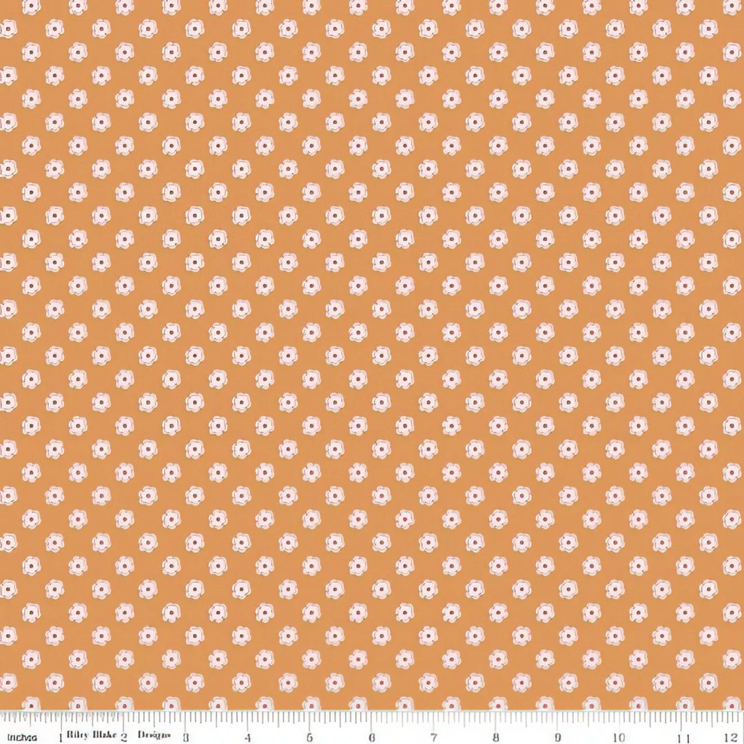 Riley Blake Designs - Bee Dots, Verona Cider || SOLD BY THE HALF YARD