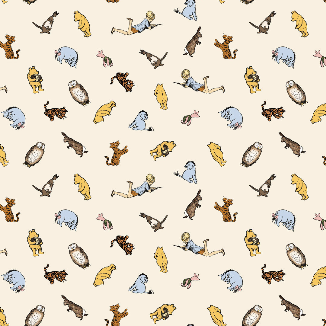 Riley Blake Designs - Winnie the Pooh, Characters, Cream |SOLD BY THE HALF YARD