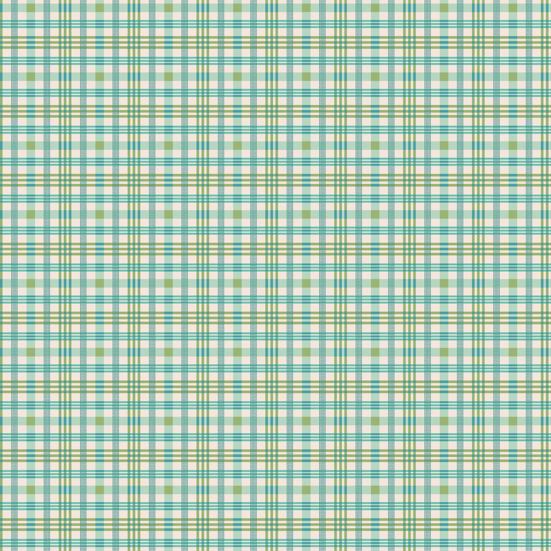 Riley Blake Designs - Farmer's Daughter, Plaid Sea Glass || SOLD BY THE HALF YARD