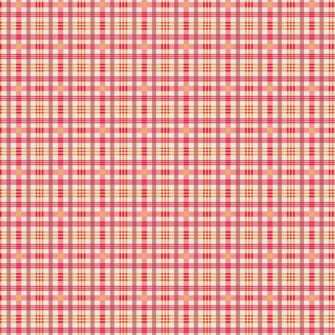 Riley Blake Designs - Farmer's Daughter, Plaid Tea Rose || SOLD BY THE HALF YARD