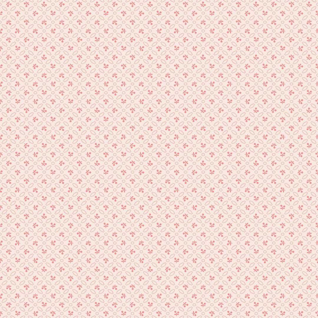 Riley Blake Designs - Farmer's Daughter, Cherries Background Coral || SOLD BY THE HALF YARD