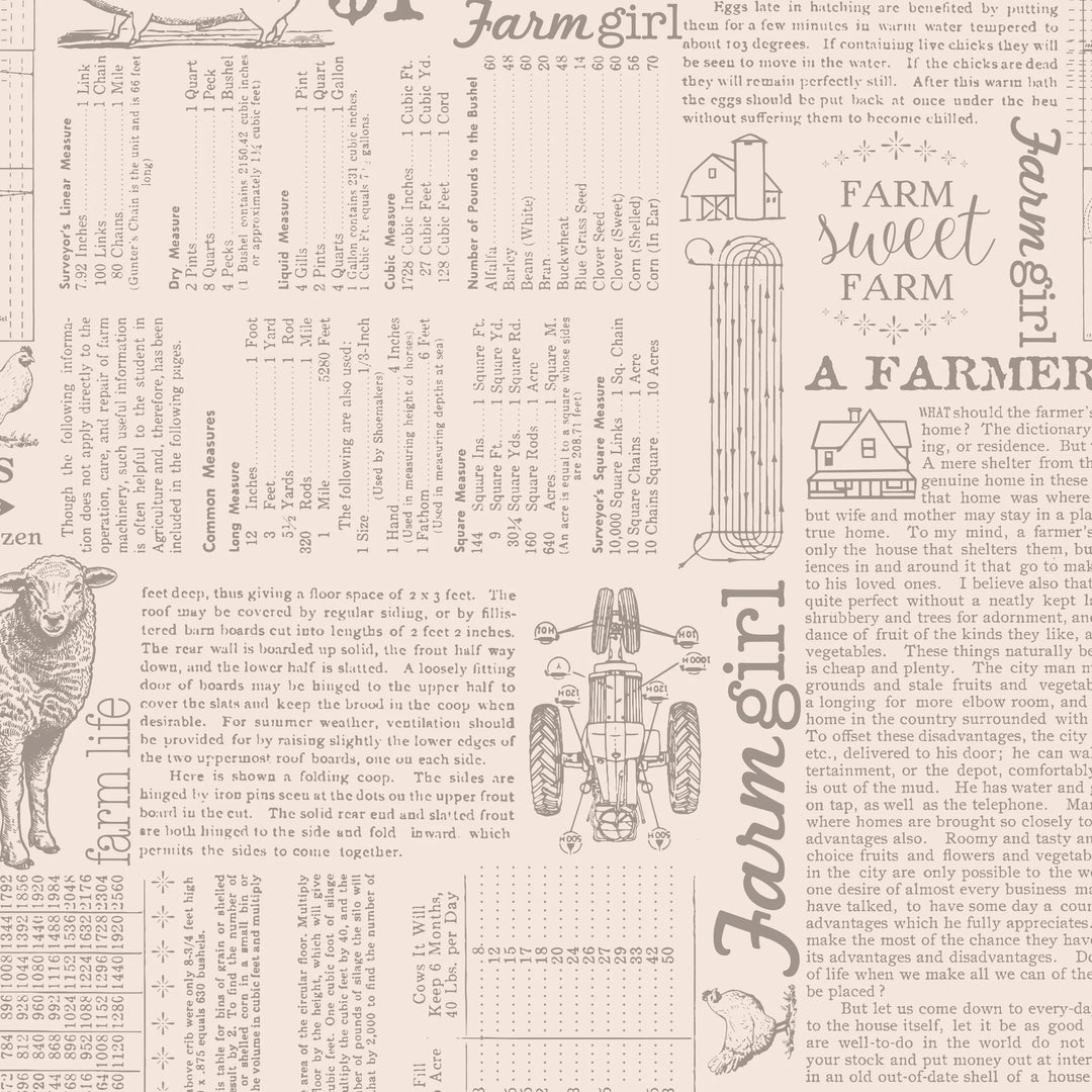 Riley Blake Designs - Farmer's Daughter, Farm Life Background Rustic || SOLD BY THE HALF YARD