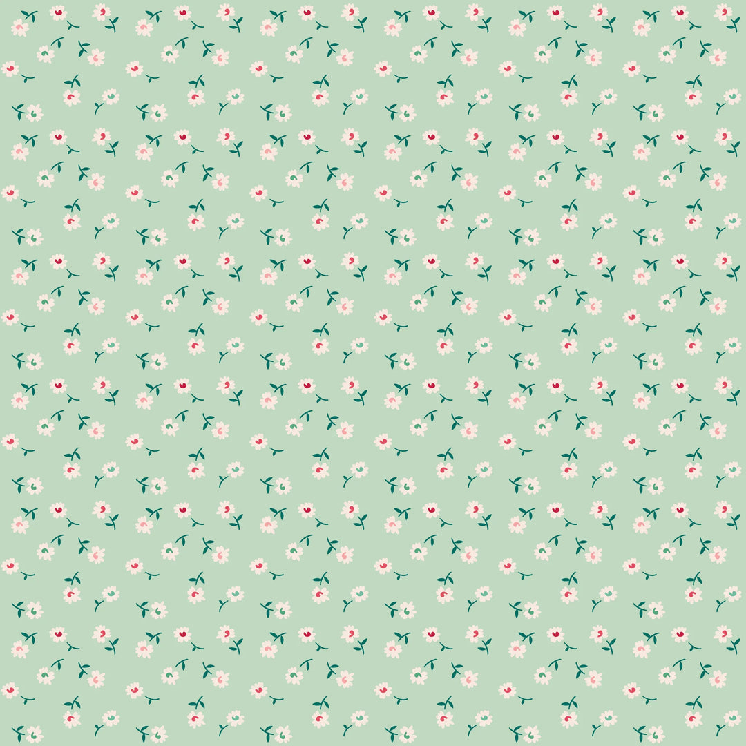 Riley Blake Designs - Berry and Sage, Daisy, Sage || SOLD BY THE HALF YARD