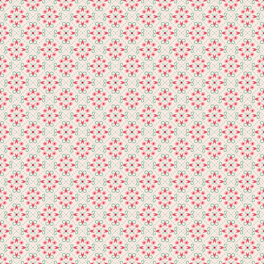 Riley Blake Designs - Berry and Sage, Wallpaper, Latte || SOLD BY THE HALF YARD