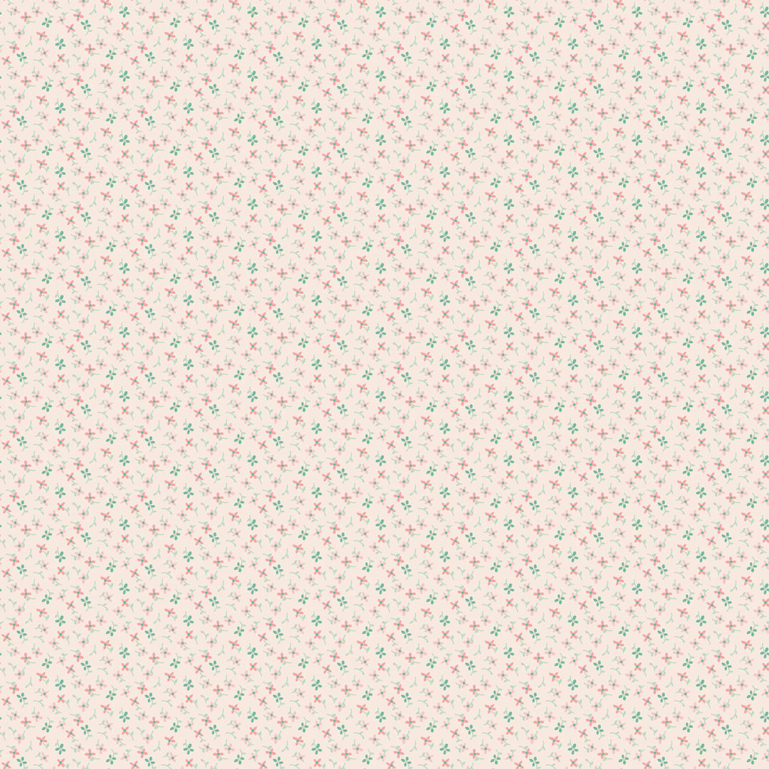 Riley Blake Designs - Berry and Sage, Wildflowers, Latte || SOLD BY THE HALF YARD