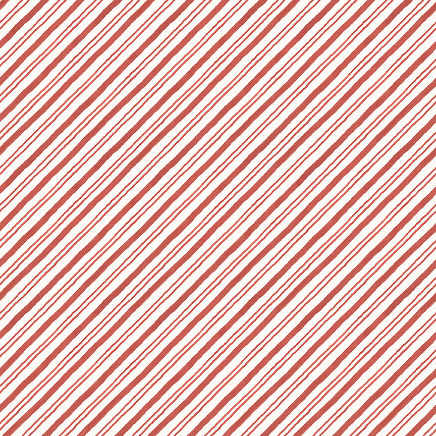 Riley Blake Designs - Holiday Spirit, Stripes, Red || SOLD BY THE HALF YARD