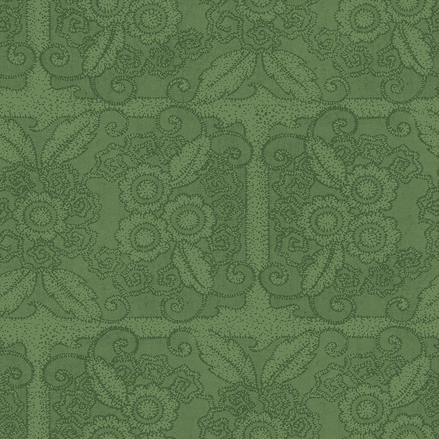 Riley Blake Designs - Gingerbread, Lacy Blender, Green || SOLD BY THE HALF YARD