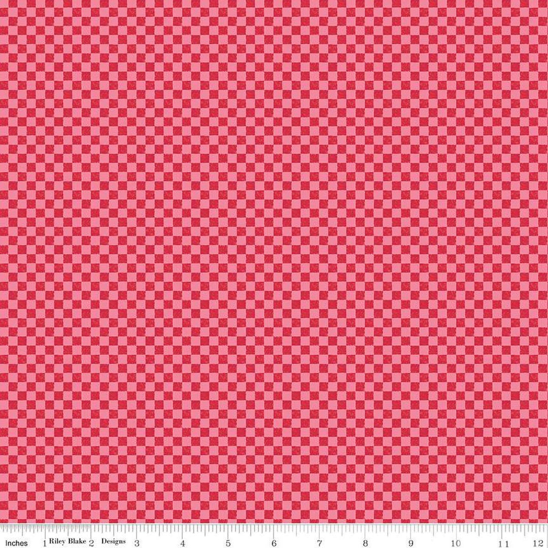 Riley Blake Designs - Check Please!, 1/4" Tone-on-Tone Check Sweetheart || SOLD BY THE HALF YARD