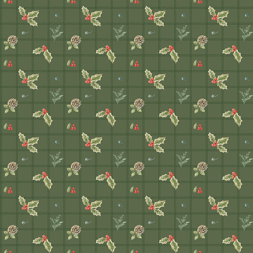 Riley Blake Designs - Holiday Spirit, Holly, Green || SOLD BY THE HALF YARD