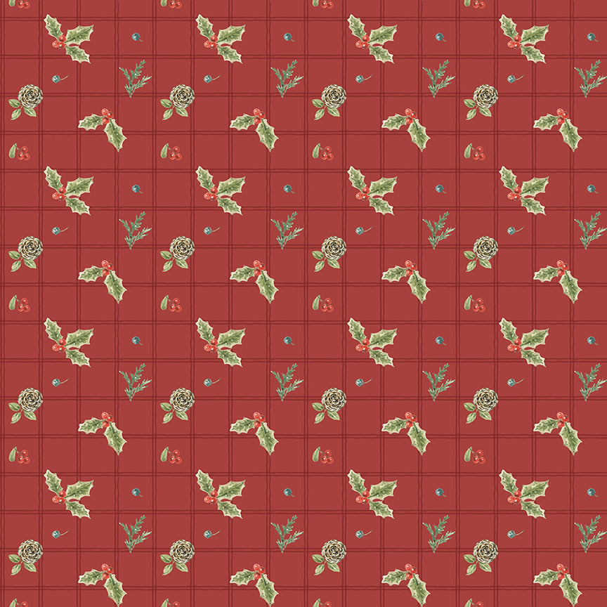 Riley Blake Designs - Holiday Spirit, Holly, Red || SOLD BY THE HALF YARD