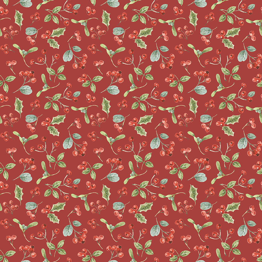 Riley Blake Designs - Holiday Spirit, Berries, Red || SOLD BY THE HALF YARD