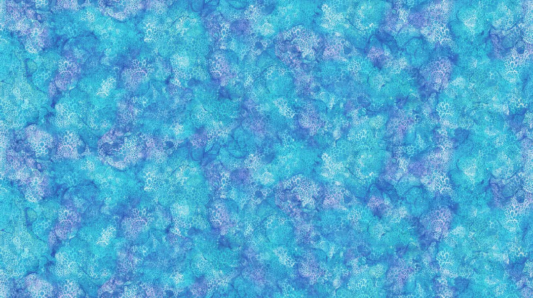 Northcott - Coral Reef, Bubbles, Blue || SOLD BY THE HALF YARD