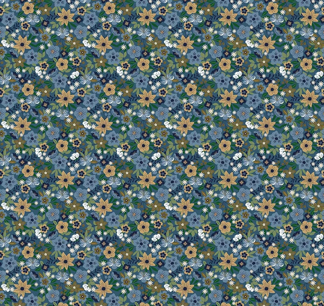 Riley Blake Designs - A Spoonful of Sugar, Park Garden, Blueberry || SOLD BY THE HALF YARD