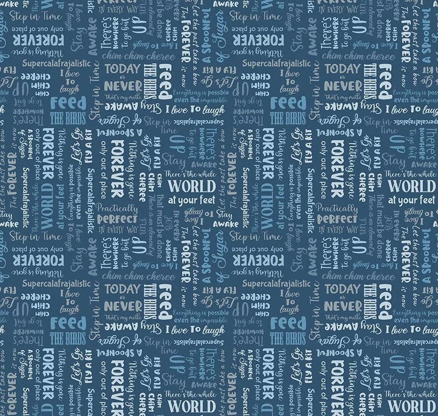 Riley Blake Designs - A Spoonful of Sugar, Storybook, Night || SOLD BY THE HALF YARD