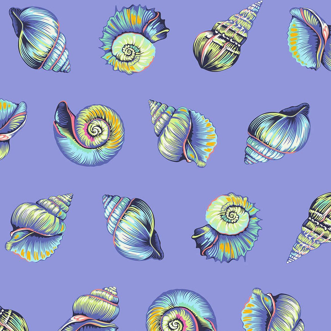 Free Spirit Fabrics - Floral Reef, Lil' Shelly, Marine || SOLD BY THE HALF YARD