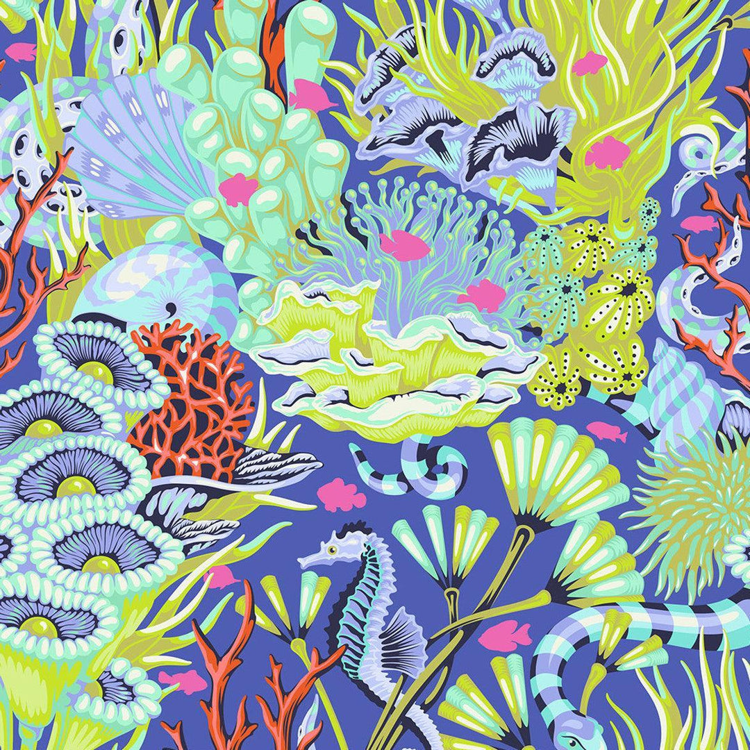 Free Spirit Fabrics - Floral Reef, Reef What You Sew, Marine || SOLD BY THE HALF YARD