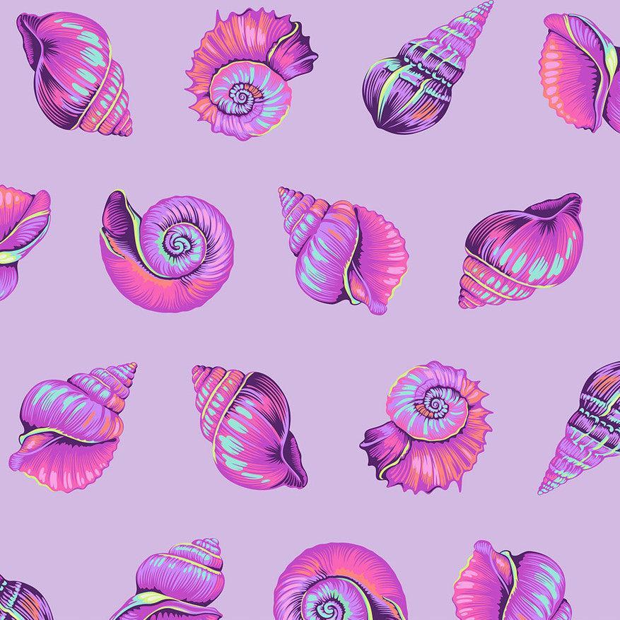 Free Spirit Fabrics - Floral Reef, Lil' Shelly, Ultraviolet || SOLD BY THE HALF YARD