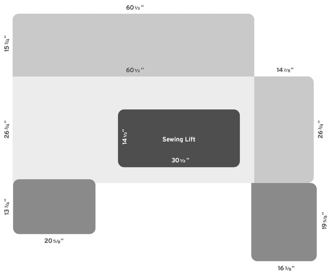 Arrow - Sydney Dual Rail Electric Sewing Cabinet