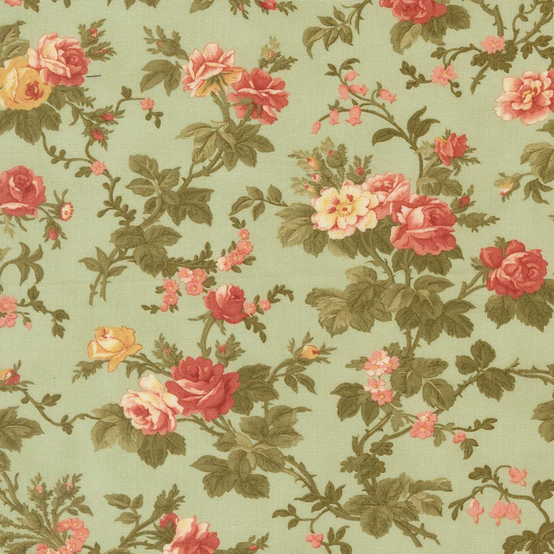 Moda Fabrics - Ambiance, Rose Garden Floral, Mist || SOLD BY THE HALF YARD