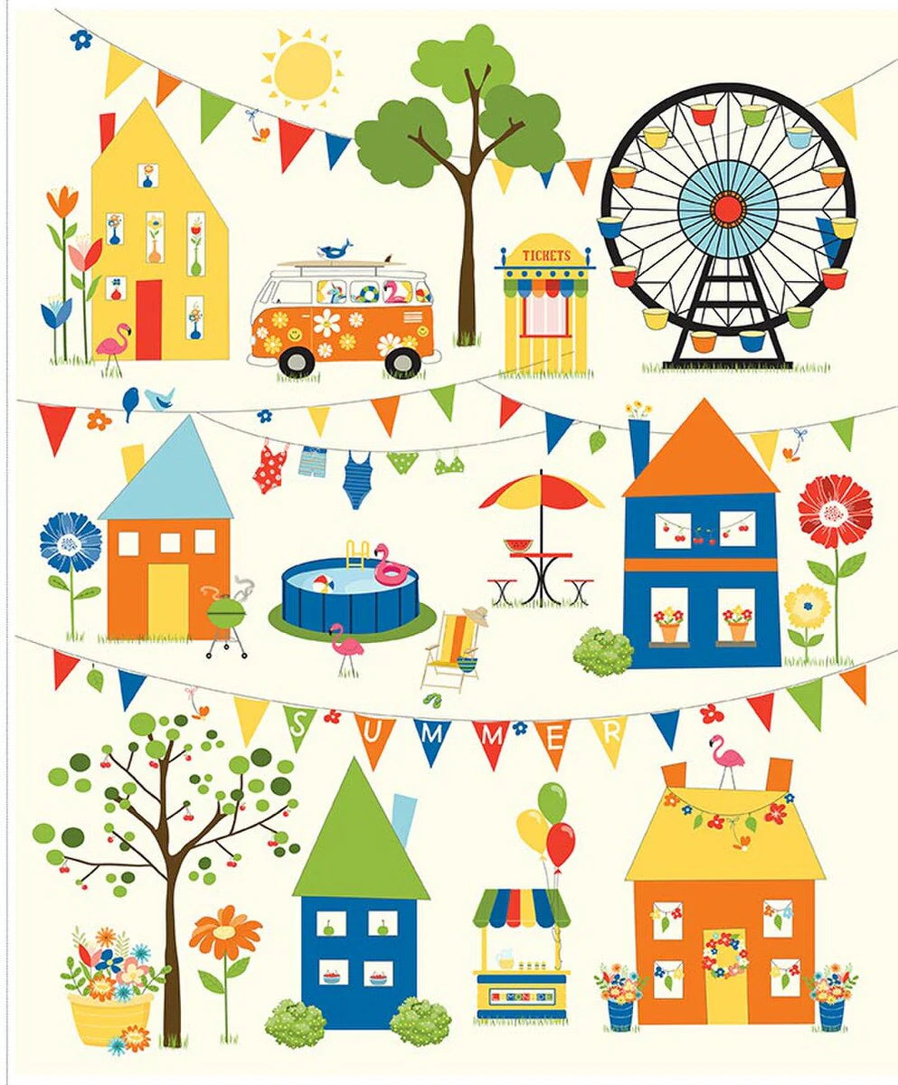 Riley Blake Designs - Summer's in Town Panel 35 1/2" x 43 1/2"