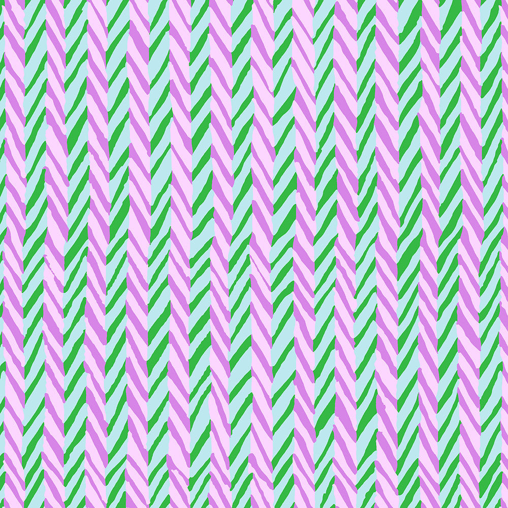 Free Spirit Fabrics - Kaffe Fassett, February 2026, Herrington Stripe, Blue || SOLD BY THE HALF YARD