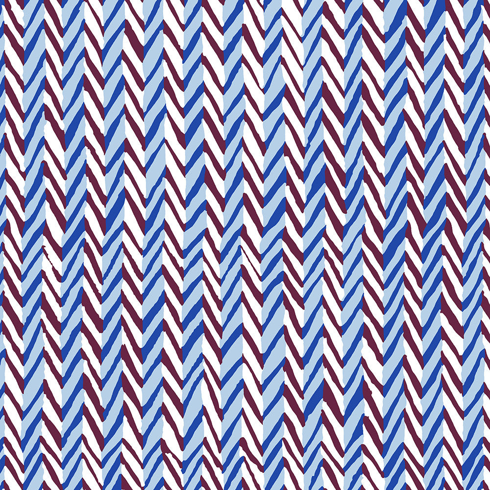 Free Spirit Fabrics - Kaffe Fassett, February 2026, Herringbone Stripe, Contrast || SOLD BY THE HALF YARD