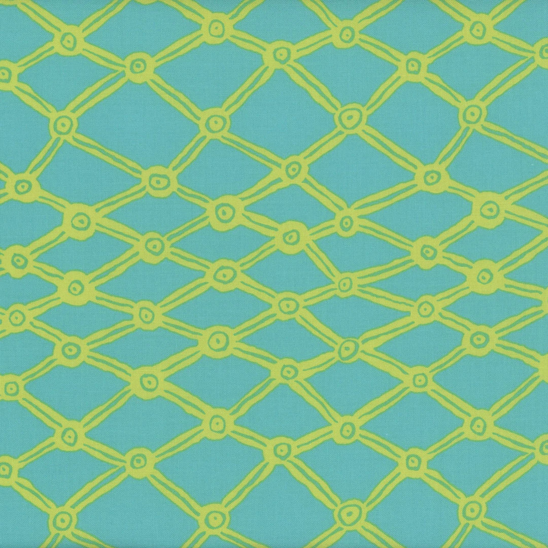 Free Spirit Fabrics - Kaffe Fassett, Nets, Aqua || SOLD BY THE HALF YARD